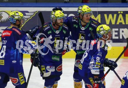 EBEL. Eishockey Bundesliga. EC VSV gegen EC KAC.   Torjubel Alexander Rauchenwald  (VSV). Villach, am 2.12.2022.
Foto: Kuess
www.qspictures.net
---
pressefotos, pressefotografie, kuess, qs, qspictures, sport, bild, bilder, bilddatenbank