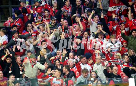 EBEL. Eishockey Bundesliga. EC VSV gegen EC KAC.  Fans  (KAC). Villach, am 2.12.2022.
Foto: Kuess
www.qspictures.net
---
pressefotos, pressefotografie, kuess, qs, qspictures, sport, bild, bilder, bilddatenbank