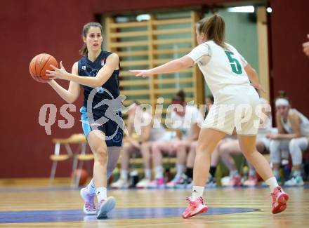 Basketball Damen Superliga. Grunddurchgang 8. Runde. KOS Celovec Damen gegen Vienna Timberwolves.  Monika Ristic (KOS), Aleksandra Novakovic  (Vienna Timberwolves). Klagenfurt, 3.12.2022.
Foto: Kuess
---
pressefotos, pressefotografie, kuess, qs, qspictures, sport, bild, bilder, bilddatenbank