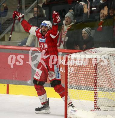 EBEL. Eishockey Bundesliga. EC KAC gegen  Salzburg. Torjubel Lucas Lessio  (KAC). Klagenfurt, am 9.12.2022.
Foto: Kuess
www.qspictures.net
---
pressefotos, pressefotografie, kuess, qs, qspictures, sport, bild, bilder, bilddatenbank