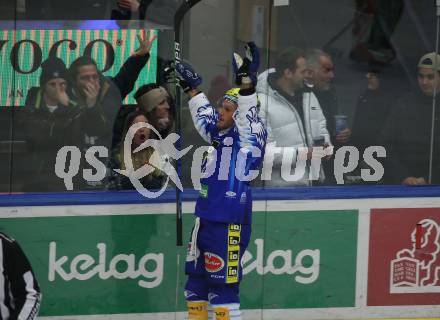 EBEL. Eishockey Bundesliga. VSV gegen KAC.   Torjubel Anthony Luciani (VSV). Villach, am 20.12.2022.
Foto: Kuess
www.qspictures.net
---
pressefotos, pressefotografie, kuess, qs, qspictures, sport, bild, bilder, bilddatenbank