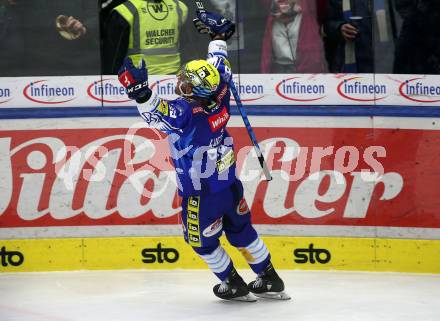 EBEL. Eishockey Bundesliga. VSV gegen KAC.  Torjubel Anthony Luciani (VSV). Villach, am 20.12.2022.
Foto: Kuess
www.qspictures.net
---
pressefotos, pressefotografie, kuess, qs, qspictures, sport, bild, bilder, bilddatenbank