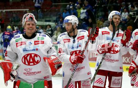 EBEL. Eishockey Bundesliga. VSV gegen KAC.  Sebastian Dahm, Rok Ticar, Thomas Hundertpfund  (KAC). Villach, am 20.12.2022.
Foto: Kuess
www.qspictures.net
---
pressefotos, pressefotografie, kuess, qs, qspictures, sport, bild, bilder, bilddatenbank