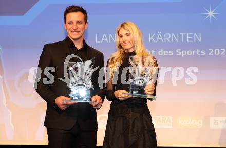 Nacht des Sports. Sportgala. Sportler des Jahres 2022.     Matthias Mayer, Anna Gasser . Velden, am 21.12.2022.
Foto: Kuess
www.qspictures.net


---
pressefotos, pressefotografie, kuess, qs, qspictures, sport, bild, bilder, bilddatenbank