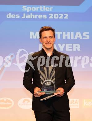 Nacht des Sports. Sportgala. Sportler des Jahres 2022.     Matthias Mayer . Velden, am 21.12.2022.
Foto: Kuess
www.qspictures.net


---
pressefotos, pressefotografie, kuess, qs, qspictures, sport, bild, bilder, bilddatenbank