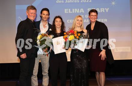 Nacht des Sports. Sportgala. Sportler des Jahres 2022.      Arno Arthofer, Claudio Trevisan, Celine Arthofer, Elina Stary. Velden, am 21.12.2022.
Foto: Kuess
www.qspictures.net


---
pressefotos, pressefotografie, kuess, qs, qspictures, sport, bild, bilder, bilddatenbank