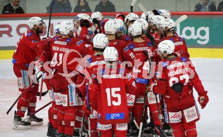 EBEL. Eishockey Bundesliga. EC KAC gegen  HK SZ Olimpija Ljubljana. Jubel   (KAC). Klagenfurt, am 3.1.2023.
Foto: Kuess
www.qspictures.net
---
pressefotos, pressefotografie, kuess, qs, qspictures, sport, bild, bilder, bilddatenbank
