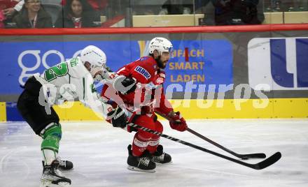 EBEL. Eishockey Bundesliga. EC KAC gegen  HK SZ Olimpija Ljubljana. Steven Strong,  (KAC),   Nik Simsic  (Ljubljana). Klagenfurt, am 3.1.2023.
Foto: Kuess
www.qspictures.net
---
pressefotos, pressefotografie, kuess, qs, qspictures, sport, bild, bilder, bilddatenbank