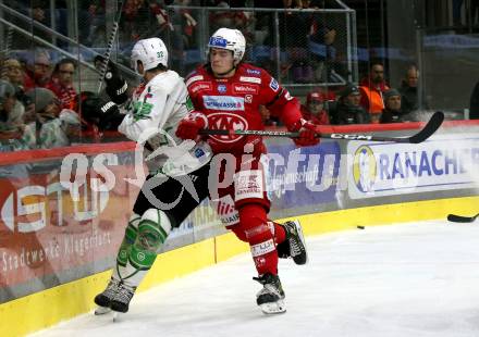 EBEL. Eishockey Bundesliga. EC KAC gegen  HK SZ Olimpija Ljubljana.  Nikolaus Kraus, (KAC),  Carl Watson Neill   (Ljubljana). Klagenfurt, am 3.1.2023.
Foto: Kuess
www.qspictures.net
---
pressefotos, pressefotografie, kuess, qs, qspictures, sport, bild, bilder, bilddatenbank