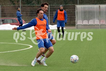 Fussball Bundesliga. Training SK Austria Klagenfurt.    Simon Straudi, Vesel Demaku,. Klagenfurt, am 4.1.2023.
Foto: Kuess


---
pressefotos, pressefotografie, kuess, qs, qspictures, sport, bild, bilder, bilddatenbank
