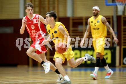 Basketball 2. Liga 2022/2023. Grunddurchgang 12. Runde. Woerthersee Piraten gegen  Upper Austrian Ballers.  Felix Leindecker  (Piraten),  Klagenfurt, am 7.1.2023.
Foto: Kuess
www.qspictures.net
---
pressefotos, pressefotografie, kuess, qs, qspictures, sport, bild, bilder, bilddatenbank