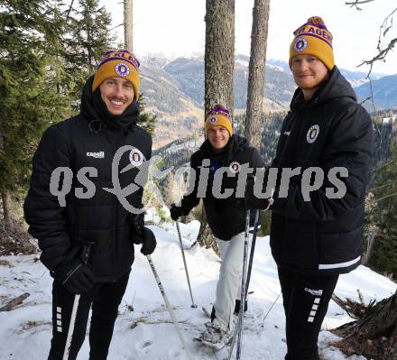 Fussball Bundesliga. Team Building Austria Klagenfurt.   Till Schumacher, Florian Rieder, Jonas Arweiler. .  Bad Kleinkirchheim, am 11.1.2023.
Foto: Kuess


---
pressefotos, pressefotografie, kuess, qs, qspictures, sport, bild, bilder, bilddatenbank