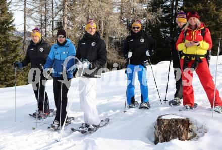 Fussball Bundesliga. Team Building Austria Klagenfurt.   Christopher Wernitznig, Co-Trainer Martin Lassnig, Thorsten Mahrer, Markus Pink.  Bad Kleinkirchheim, am 11.1.2023.
Foto: Kuess


---
pressefotos, pressefotografie, kuess, qs, qspictures, sport, bild, bilder, bilddatenbank