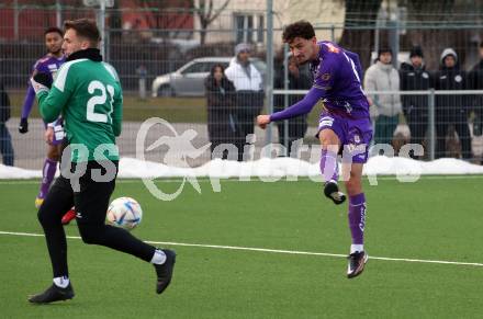 Fussball Testspiel. SK Austria KLagenfurt gegen Voelkermarkt.  Vesel Demaku . Klagenfurt, am 14.1.2023.
Foto: Kuess


---
pressefotos, pressefotografie, kuess, qs, qspictures, sport, bild, bilder, bilddatenbank