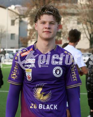 Fussball Testspiel. SK Austria KLagenfurt gegen Voelkermarkt.   Jannik Thomas Robatsch. Klagenfurt, am 14.1.2023.
Foto: Kuess


---
pressefotos, pressefotografie, kuess, qs, qspictures, sport, bild, bilder, bilddatenbank