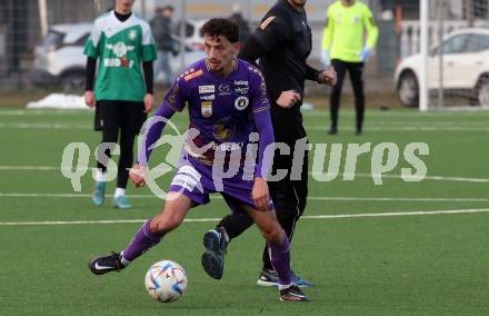 Fussball Testspiel. SK Austria KLagenfurt gegen Voelkermarkt.  Vesel Demaku . Klagenfurt, am 14.1.2023.
Foto: Kuess


---
pressefotos, pressefotografie, kuess, qs, qspictures, sport, bild, bilder, bilddatenbank