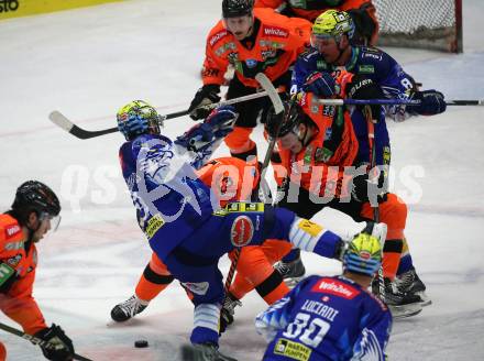 EBEL. Eishockey Bundesliga. EC VSV gegen Graz99ers.   Alexander Rauchenwald, Maximilian Rebernig (VSV),   Michael Schiechl, Clemens Krainz  (Graz). Villach, am 20.1.2023
Foto: Kuess
www.qspictures.net
---
pressefotos, pressefotografie, kuess, qs, qspictures, sport, bild, bilder, bilddatenbank