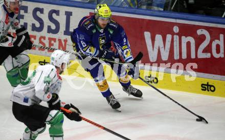 EBEL. Eishockey Bundesliga. EC VSV gegen HK SZ Olimpija Ljubljana.   Maximilian Rebernig,  (VSV),  Luka Kalan   (Ljubljana). Villach, am 22.1.2023
Foto: Kuess
www.qspictures.net
---
pressefotos, pressefotografie, kuess, qs, qspictures, sport, bild, bilder, bilddatenbank