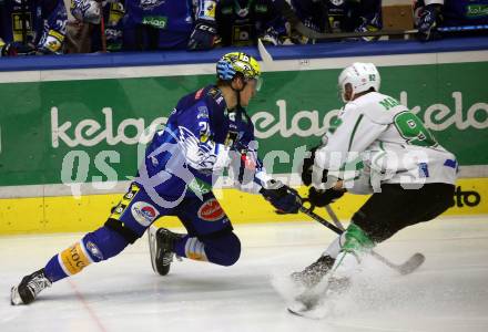 EBEL. Eishockey Bundesliga. EC VSV gegen HK SZ Olimpija Ljubljana.  Dominik Grafenthin,    (VSV), Aleksandar Magovac   (Ljubljana). Villach, am 22.1.2023
Foto: Kuess
www.qspictures.net
---
pressefotos, pressefotografie, kuess, qs, qspictures, sport, bild, bilder, bilddatenbank