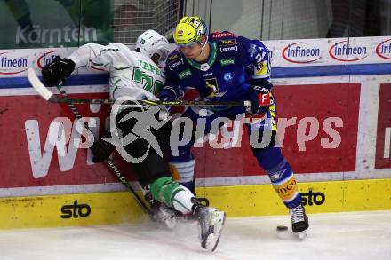 EBEL. Eishockey Bundesliga. EC VSV gegen HK SZ Olimpija Ljubljana.   Nicolas Mattinen  (VSV),  Rok Kapel  (Ljubljana). Villach, am 22.1.2023
Foto: Kuess
www.qspictures.net
---
pressefotos, pressefotografie, kuess, qs, qspictures, sport, bild, bilder, bilddatenbank