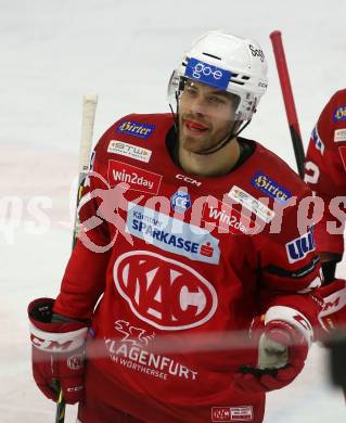 EBEL. Eishockey Bundesliga. EC KAC gegen  spusu Vienna Capitals.  Torjubel Thomas Hundertpfund   (KAC).  Klagenfurt, am 27.1.2023.
Foto: Kuess
www.qspictures.net
---
pressefotos, pressefotografie, kuess, qs, qspictures, sport, bild, bilder, bilddatenbank