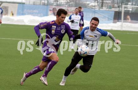 Fussball Testspiel. SK Austria Klagenfurt gegen Treibach.  Sebastian Guerra Soto  (Klagenfurt). Klagenfurt, am 28.1.2023.
Foto: Kuess


---
pressefotos, pressefotografie, kuess, qs, qspictures, sport, bild, bilder, bilddatenbank