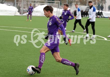 Fussball Testspiel. SK Austria Klagenfurt gegen Treibach. Till Schumacher   (Klagenfurt). Klagenfurt, am 28.1.2023.
Foto: Kuess


---
pressefotos, pressefotografie, kuess, qs, qspictures, sport, bild, bilder, bilddatenbank