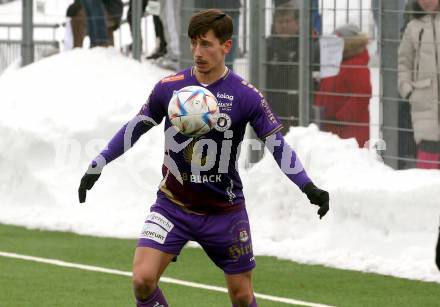 Fussball Testspiel. SK Austria Klagenfurt gegen Treibach.  Till Schumacher  (Klagenfurt). Klagenfurt, am 28.1.2023.
Foto: Kuess


---
pressefotos, pressefotografie, kuess, qs, qspictures, sport, bild, bilder, bilddatenbank