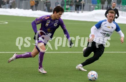 Fussball Testspiel. SK Austria Klagenfurt gegen Treibach.  Sebastian Guerra Soto  (Klagenfurt). Klagenfurt, am 28.1.2023.
Foto: Kuess


---
pressefotos, pressefotografie, kuess, qs, qspictures, sport, bild, bilder, bilddatenbank