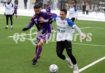 Fussball Testspiel. SK Austria Klagenfurt gegen Treibach.  Kosmas Gkezos  (Klagenfurt). Klagenfurt, am 28.1.2023.
Foto: Kuess


---
pressefotos, pressefotografie, kuess, qs, qspictures, sport, bild, bilder, bilddatenbank