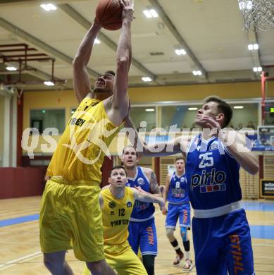 Basketball 2. Liga 2022/2023. Grunddurchgang 14. Runde. Woerthersee Piraten gegen Kufstein Towers.  Maximilian Kunovjanek  (Piraten),  Elvin Rexhepi (Kufstein Towers). Klagenfurt, am 28.1.2023.
Foto: Kuess
www.qspictures.net
---
pressefotos, pressefotografie, kuess, qs, qspictures, sport, bild, bilder, bilddatenbank