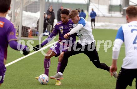 Fussball Testspiel. SK Austria Klagenfurt gegen Treibach.  Michael Blauensteiner  (Klagenfurt). Klagenfurt, am 28.1.2023.
Foto: Kuess


---
pressefotos, pressefotografie, kuess, qs, qspictures, sport, bild, bilder, bilddatenbank