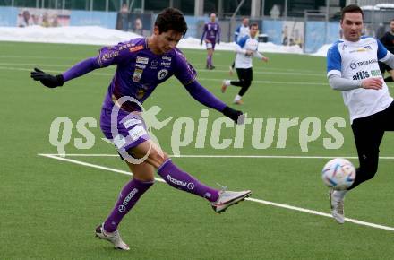 Fussball Testspiel. SK Austria Klagenfurt gegen Treibach.  Sebastian Guerra Soto  (Klagenfurt). Klagenfurt, am 28.1.2023.
Foto: Kuess


---
pressefotos, pressefotografie, kuess, qs, qspictures, sport, bild, bilder, bilddatenbank