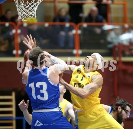 Basketball 2. Liga 2022/2023. Grunddurchgang 14. Runde. Woerthersee Piraten gegen Kufstein Towers.   Shawn L. Ray (Piraten),  Fabio Thaler (Kufstein Towers). Klagenfurt, am 28.1.2023.
Foto: Kuess
www.qspictures.net
---
pressefotos, pressefotografie, kuess, qs, qspictures, sport, bild, bilder, bilddatenbank