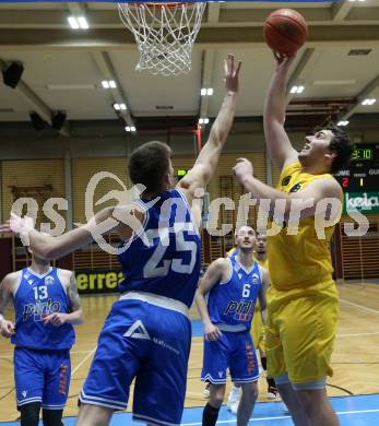 Basketball 2. Liga 2022/2023. Grunddurchgang 14. Runde. Woerthersee Piraten gegen Kufstein Towers.  Andreas Nuck  (Piraten),  Elvin Rexhepi (Kufstein Towers). Klagenfurt, am 28.1.2023.
Foto: Kuess
www.qspictures.net
---
pressefotos, pressefotografie, kuess, qs, qspictures, sport, bild, bilder, bilddatenbank