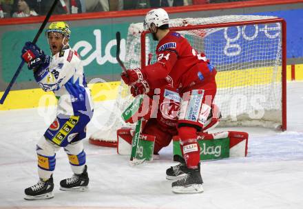 EBEL. Eishockey Bundesliga. EC KAC gegen VSV.   Torjubel Anthony Luciani  (VSV). Klagenfurt, am 29.1.2023.
Foto: Kuess
www.qspictures.net
---
pressefotos, pressefotografie, kuess, qs, qspictures, sport, bild, bilder, bilddatenbank