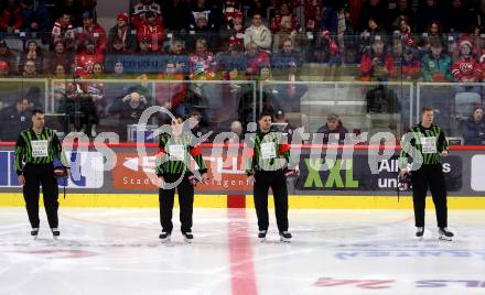 EBEL. Eishockey Bundesliga. EC KAC gegen VSV.  Schiedsrichter.  Klagenfurt, am 29.1.2023.
Foto: Kuess
www.qspictures.net
---
pressefotos, pressefotografie, kuess, qs, qspictures, sport, bild, bilder, bilddatenbank