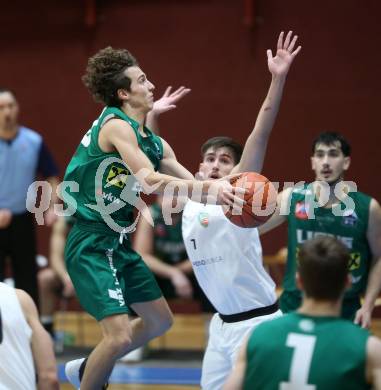 Basketball 2. Liga 2022/2023. Grunddurchgang 15. Runde.  KOS Celovec gegen Dornbirn Lions.   Luis Erath  (Dornbirn). Klagenfurt, am 4.2.2023.
Foto: Kuess
www.qspictures.net
---
pressefotos, pressefotografie, kuess, qs, qspictures, sport, bild, bilder, bilddatenbank