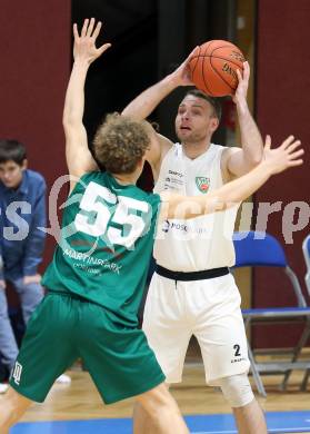 Basketball 2. Liga 2022/2023. Grunddurchgang 15. Runde.  KOS Celovec gegen Dornbirn Lions.   Tim Huber (KOS),  Felix Erath (Dornbirn). Klagenfurt, am 4.2.2023.
Foto: Kuess
www.qspictures.net
---
pressefotos, pressefotografie, kuess, qs, qspictures, sport, bild, bilder, bilddatenbank