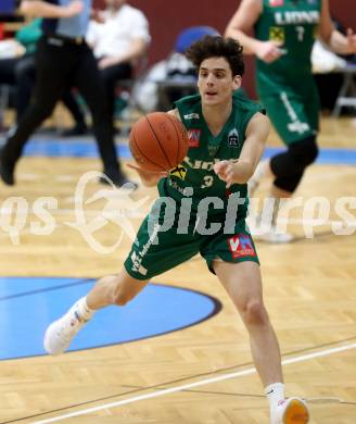 Basketball 2. Liga 2022/2023. Grunddurchgang 15. Runde.  KOS Celovec gegen Dornbirn Lions.  Filip Brajkovic (Dornbirn). Klagenfurt, am 4.2.2023.
Foto: Kuess
www.qspictures.net
---
pressefotos, pressefotografie, kuess, qs, qspictures, sport, bild, bilder, bilddatenbank