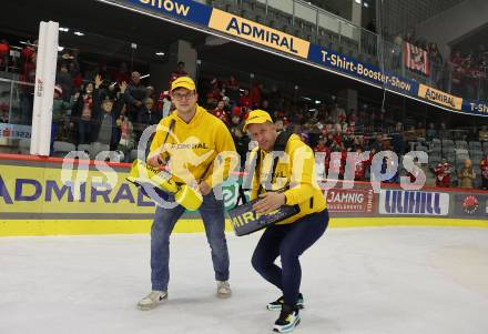 EBEL. Eishockey Bundesliga. EC KAC gegen HCB Suedtirol Alperia.  Admiral T-Shirt-Booster-Show. Klagenfurt, am 17.2.2023.
Foto: Kuess
www.qspictures.net
---
pressefotos, pressefotografie, kuess, qs, qspictures, sport, bild, bilder, bilddatenbank