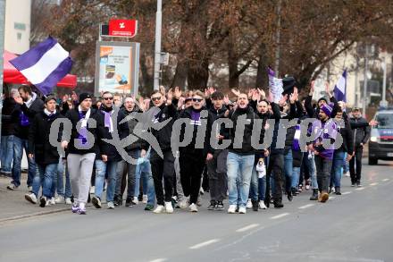 Fussball Bundesliga. SK Austria Klagenfurt gegen RZ Pellets WAC.  Fans  (Klagenfurt). Klagenfurt, am 18.2.2023.
Foto: Kuess
---
pressefotos, pressefotografie, kuess, qs, qspictures, sport, bild, bilder, bilddatenbank
