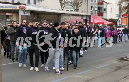 Fussball Bundesliga. SK Austria Klagenfurt gegen RZ Pellets WAC.  Fans  (Klagenfurt). Klagenfurt, am 18.2.2023.
Foto: Kuess
---
pressefotos, pressefotografie, kuess, qs, qspictures, sport, bild, bilder, bilddatenbank