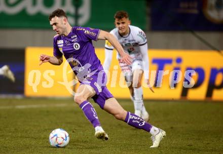 Fussball Bundesliga. SK Austria Klagenfurt gegen RZ Pellets WAC.  Andrew Irving (Klagenfurt). Klagenfurt, am 18.2.2023.
Foto: Kuess
---
pressefotos, pressefotografie, kuess, qs, qspictures, sport, bild, bilder, bilddatenbank