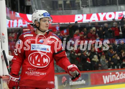 EBEL. Eishockey Bundesliga. EC KAC gegen BEMER Pioneers Vorarlberg.   Nikolaus Kraus  (KAC).  Klagenfurt, am 21.2.2023.
Foto: Kuess
www.qspictures.net
---
pressefotos, pressefotografie, kuess, qs, qspictures, sport, bild, bilder, bilddatenbank