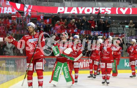 EBEL. Eishockey Bundesliga. EC KAC gegen BEMER Pioneers Vorarlberg.   Thomas Hundertpfund, Sebastian Dahm,   (KAC).  Klagenfurt, am 21.2.2023.
Foto: Kuess
www.qspictures.net
---
pressefotos, pressefotografie, kuess, qs, qspictures, sport, bild, bilder, bilddatenbank
