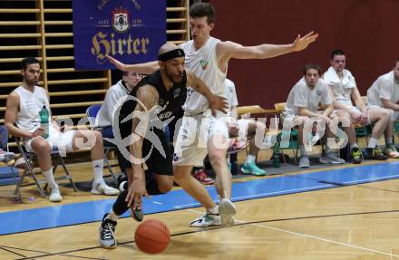 Basketball 2. Liga 2022/2023. Grunddurchgang 18. Runde.  KOS Celovec gegen Woerthersee Piraten.   Andi Smrtnik (KOS),  Shawn L. Ray (Piraten). Klagenfurt, am 25.2.2023.
Foto: Kuess
www.qspictures.net
---
pressefotos, pressefotografie, kuess, qs, qspictures, sport, bild, bilder, bilddatenbank