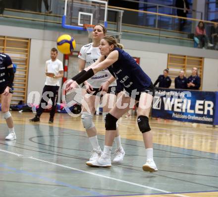 Volleyball. Austrian Volley League Women. ATSC Kelag Wildcats Klagenfurt gegen TI-ROWA-Moser-volley Tirol.  Katharina Holzer, Sophie Wallner,   (Klagenfurt).  Klagenfurt, 4.3.2023
Foto: Kuess


---
pressefotos, pressefotografie, kuess, qs, qspictures, sport, bild, bilder, bilddatenbank