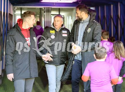 Fussball Bundesliga. SK Austria Klagenfurt gegen Cashpoint SCR Altach. Trainer Peter Pacult (Klagenfurt), Trainer Miroslav Klose, Atdhe Nuhiu (Altach). Klagenfurt, am 5.3.2023.
Foto: Kuess
---
pressefotos, pressefotografie, kuess, qs, qspictures, sport, bild, bilder, bilddatenbank
