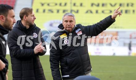 Fussball Bundesliga. SK Austria Klagenfurt gegen Cashpoint SCR Altach.  Co-Trainer Martin Lassnig, Trainer Peter Pacult (Klagenfurt).  Klagenfurt, am 5.3.2023.
Foto: Kuess
---
pressefotos, pressefotografie, kuess, qs, qspictures, sport, bild, bilder, bilddatenbank